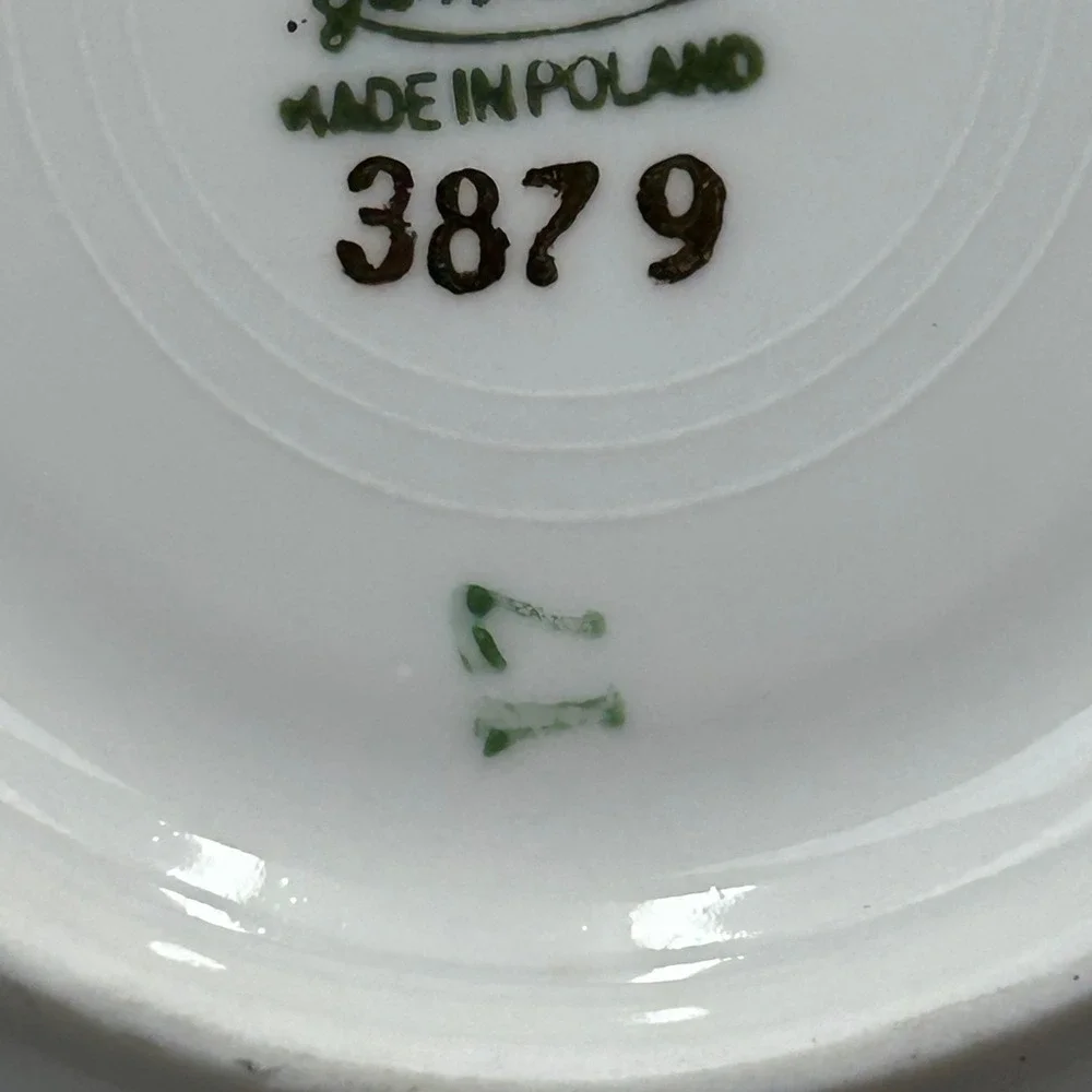 Favolina Karolina Jarolina Poland 3879 Saucer‎ Silver Scalloped Floral 12